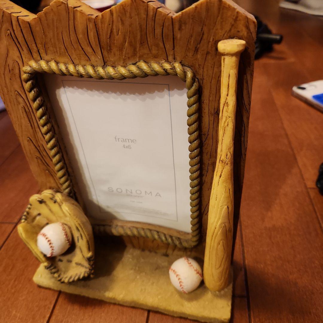 SONOMA 野球モチーフ フォトフレーム 4x6インチ