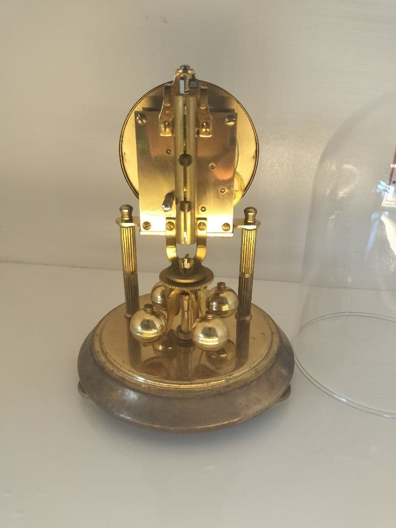 ドイツ製　Bentima ガラスドーム 振り子時計　置時計