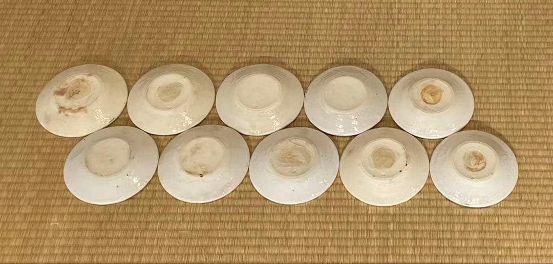 加藤作助(景正二十五世) 作 志野 絵付皿 向付 10客 名工 懐石料理道具