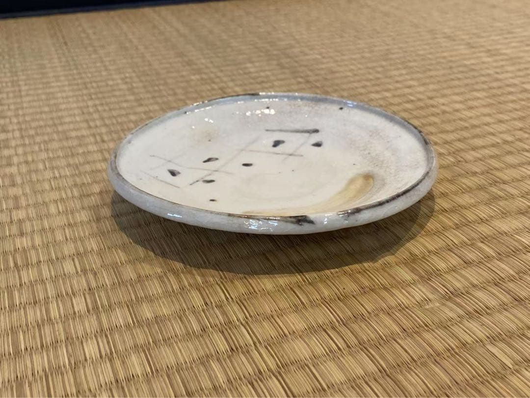 加藤作助(景正二十五世) 作 志野 絵付皿 向付 10客 名工 懐石料理道具