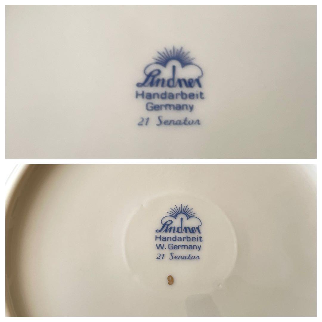 【値下げしました】リンドナー/ドイツ製、19cm中皿6枚《希少品》
