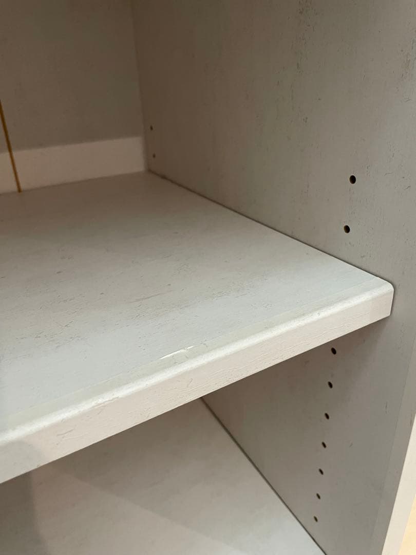 ホワイト木製本棚 ホワイトシェルフ　　引き出し付き