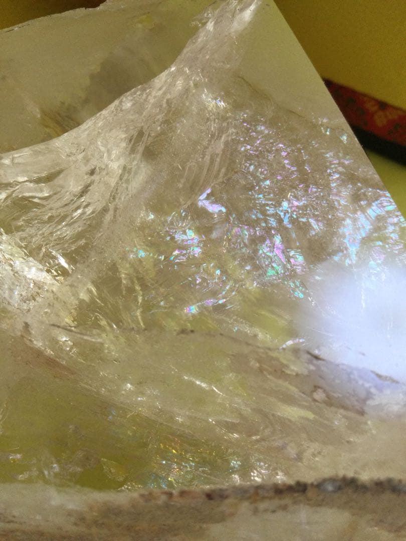 ヒマラヤ水晶6角柱　虹入り　極上品　水晶　観賞石