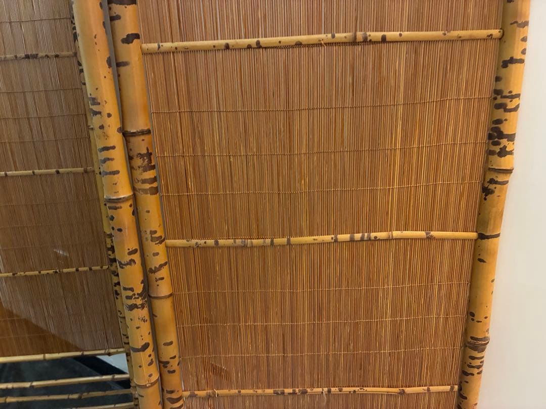 ついたて 衝立 4面 竹製 痛み無し 中古 和風 日本製 パーテーション 室内用