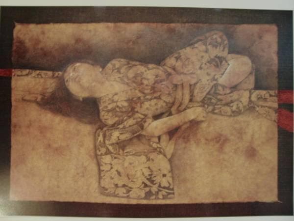 智内兄助、かたしろ、新品額装付、画集画、状態良好