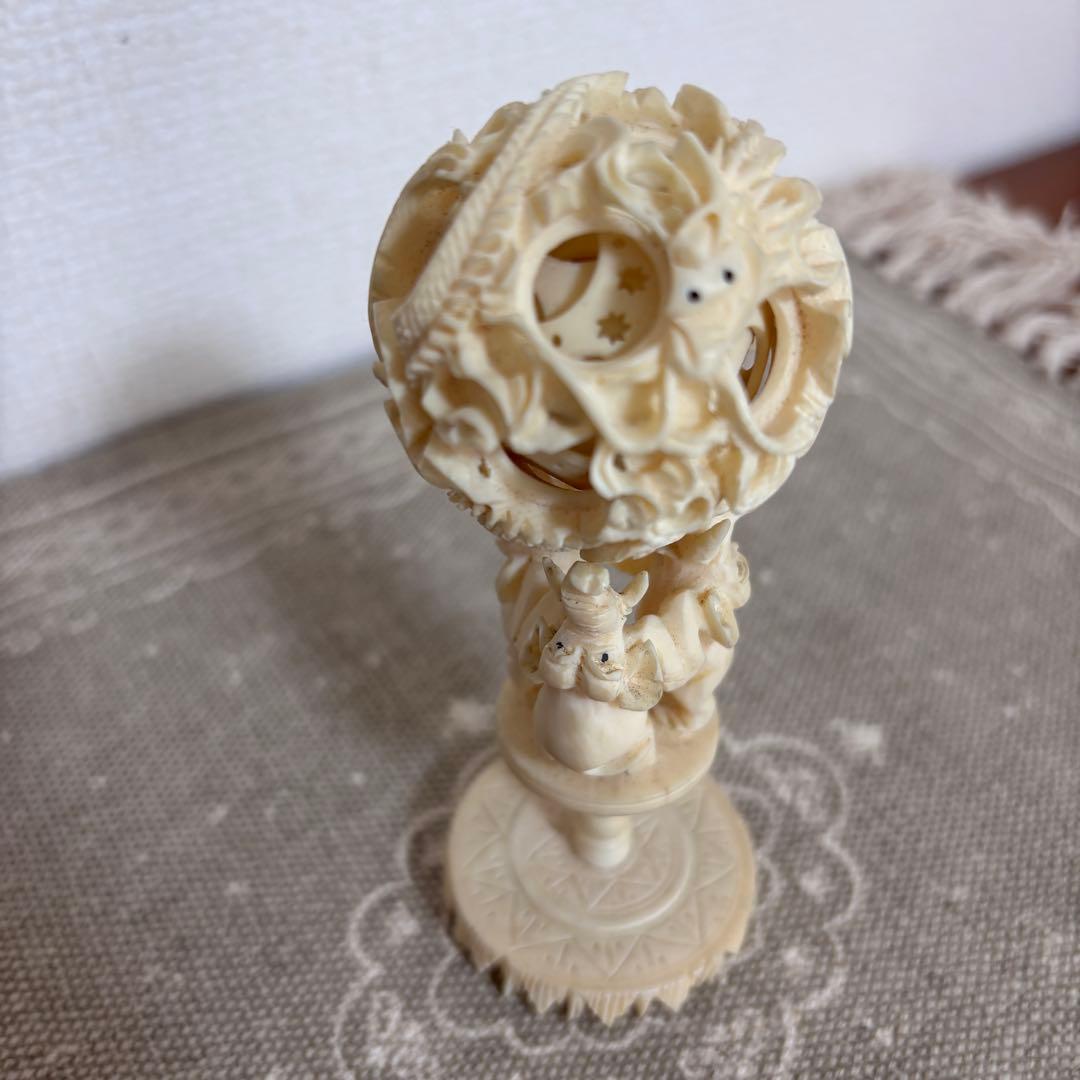 象牙調　天球　多層球　置物