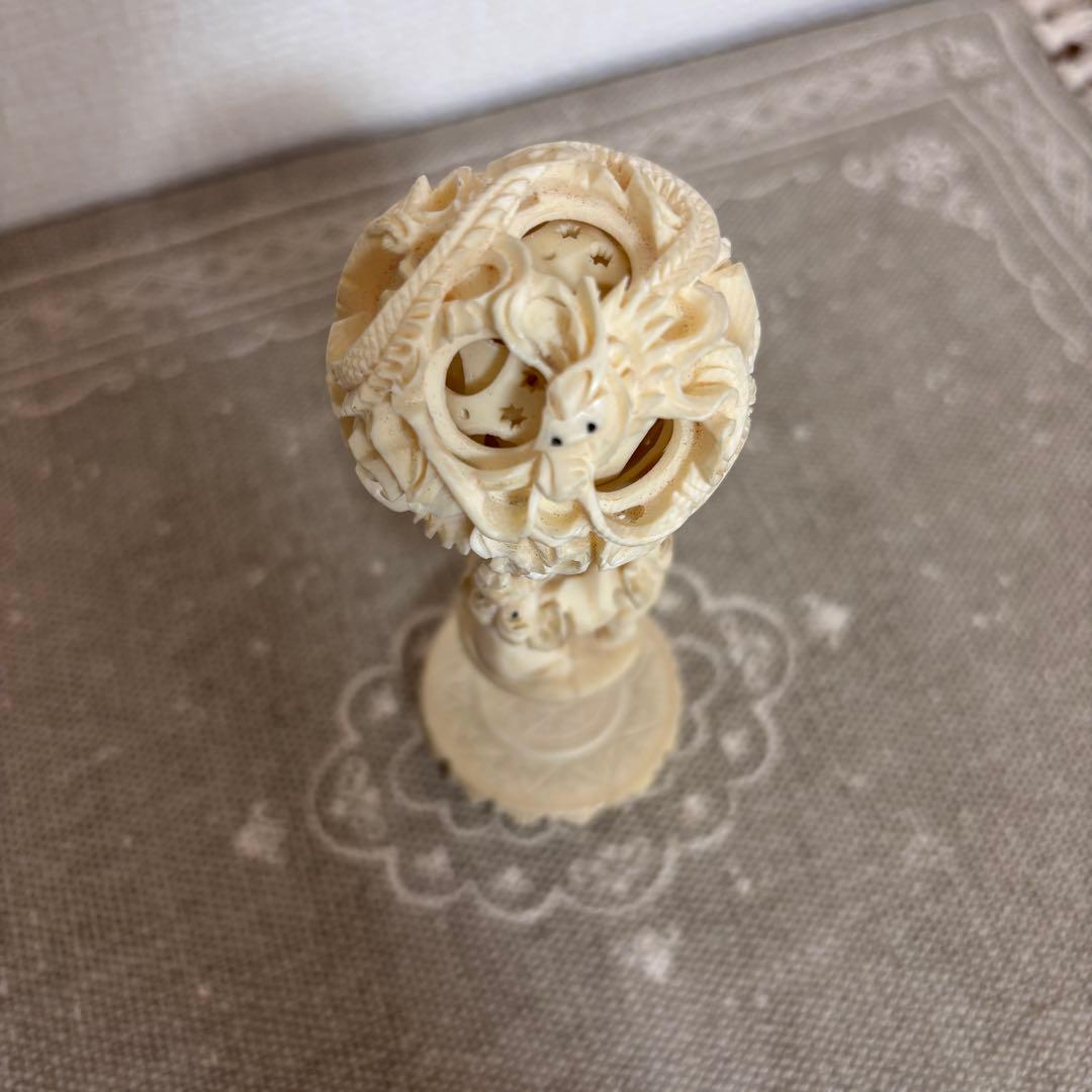 象牙調　天球　多層球　置物