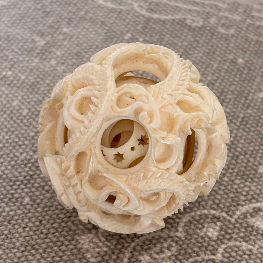 象牙調　天球　多層球　置物