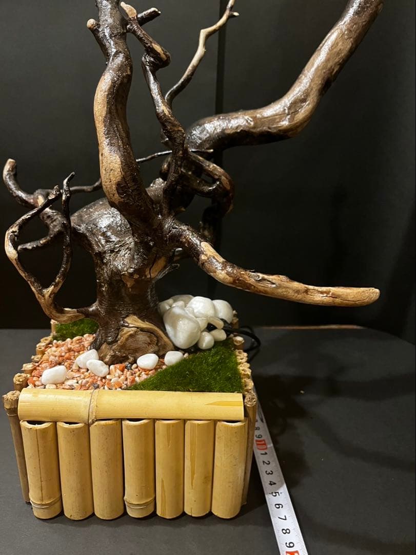 自然が灯る。流木×竹×間接LEDの一点物インテリア