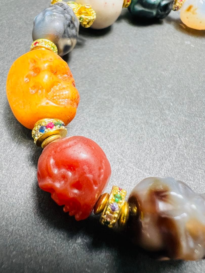 天然石スカル！力強く、守護・再生・引き寄せをテーマにしたブレスレット