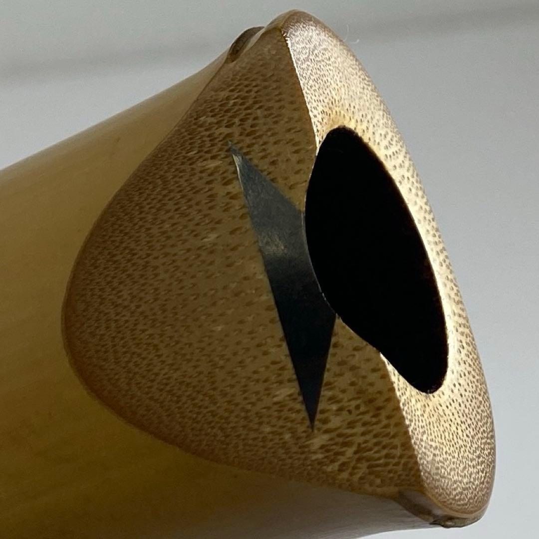 都山流　一翠　中継銀三線尺八　味のある一品全長48㎝トヒチ東な7-0415☆2F