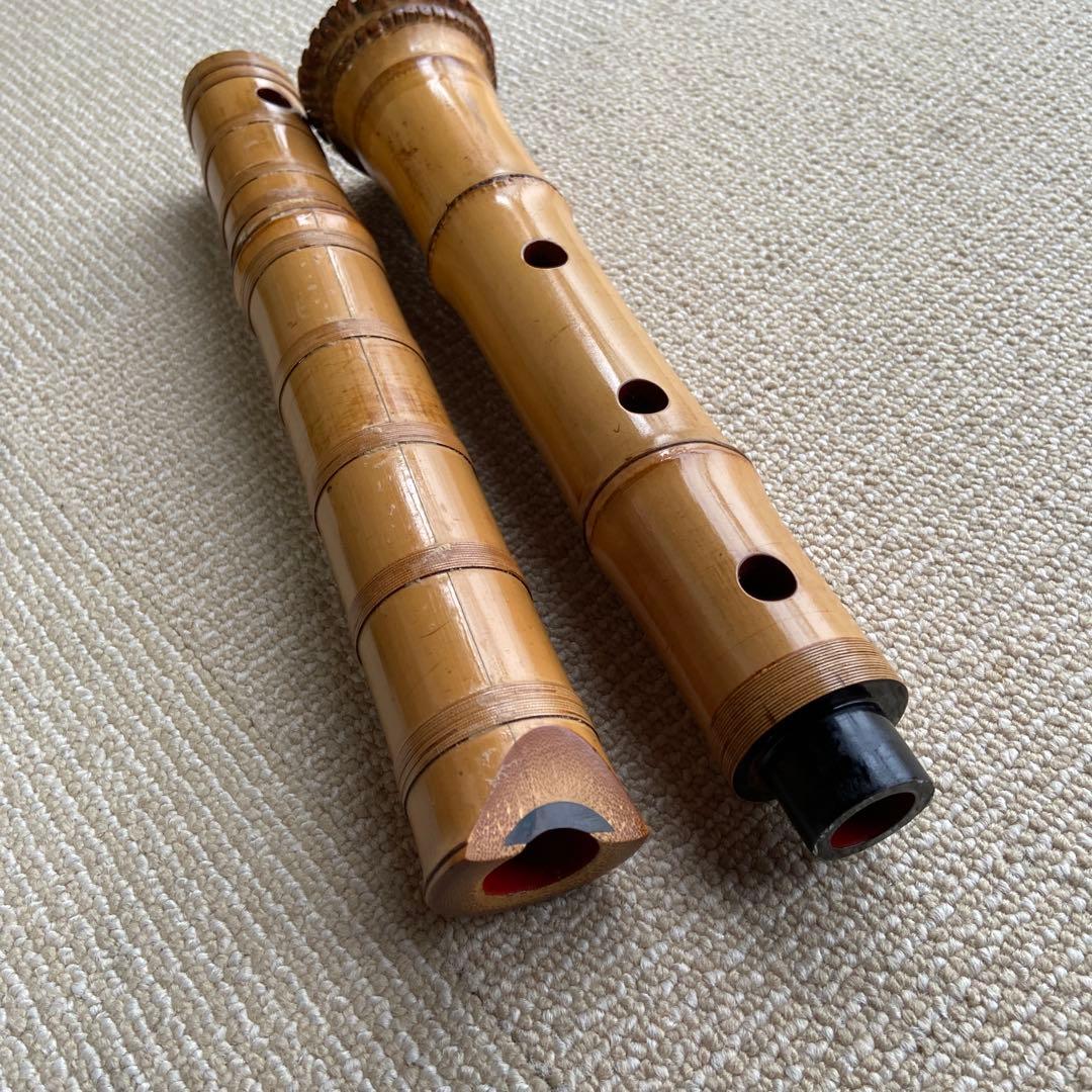 179尺八　一尺八寸管　銘　春山