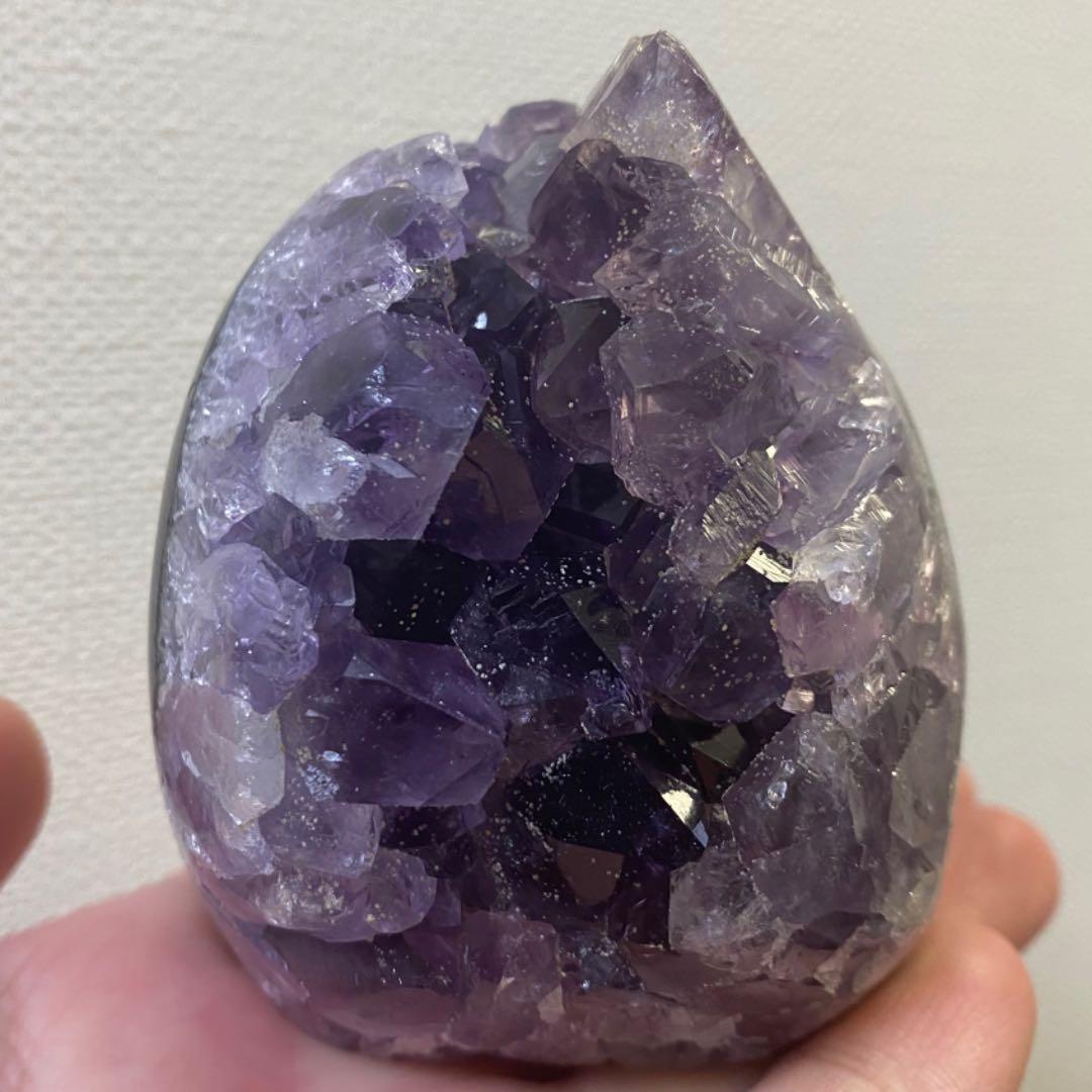 濃紫の煌めきウルグアイ産☆レインボーアメジストクラスター パワーストーンA244