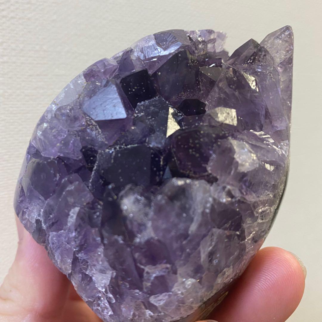濃紫の煌めきウルグアイ産☆レインボーアメジストクラスター パワーストーンA244