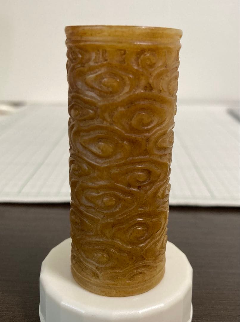 骨製　縁起彫刻　(雲)置物　根付　提げ物