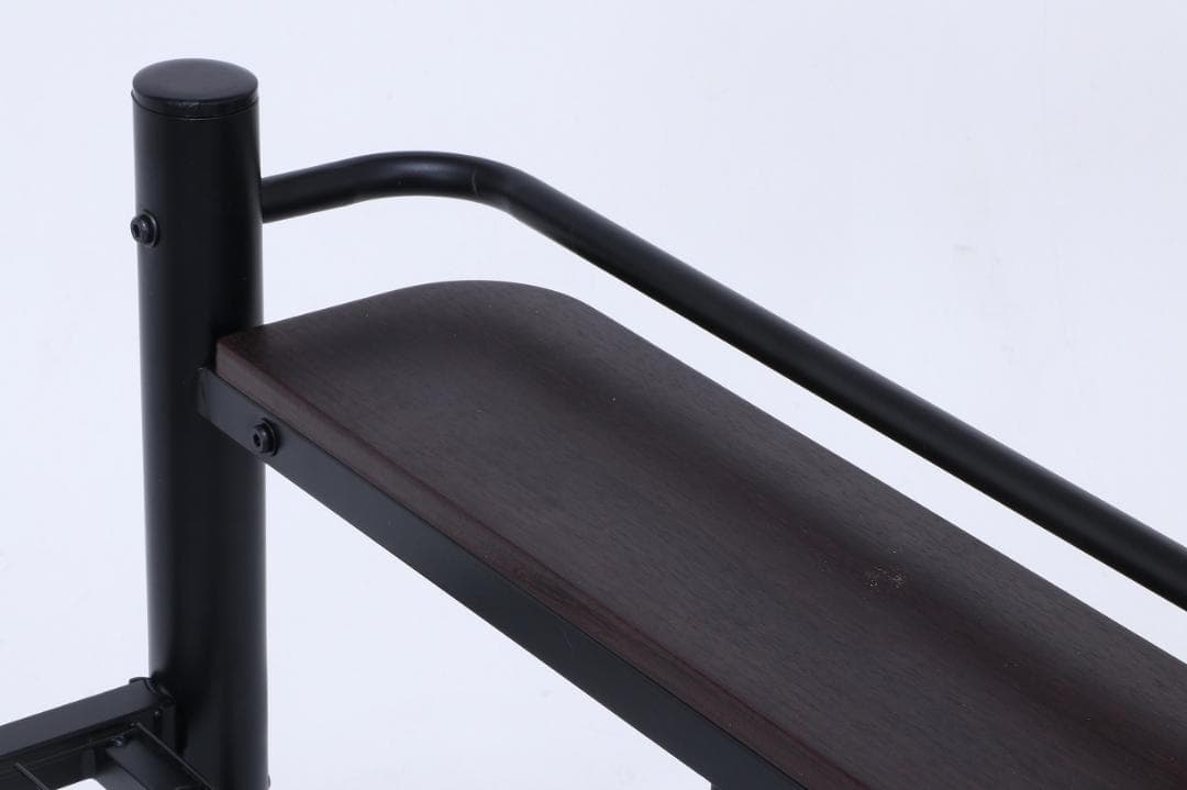 【新品・送料無料】宮付　シングルベッド　タンテ　ブラック