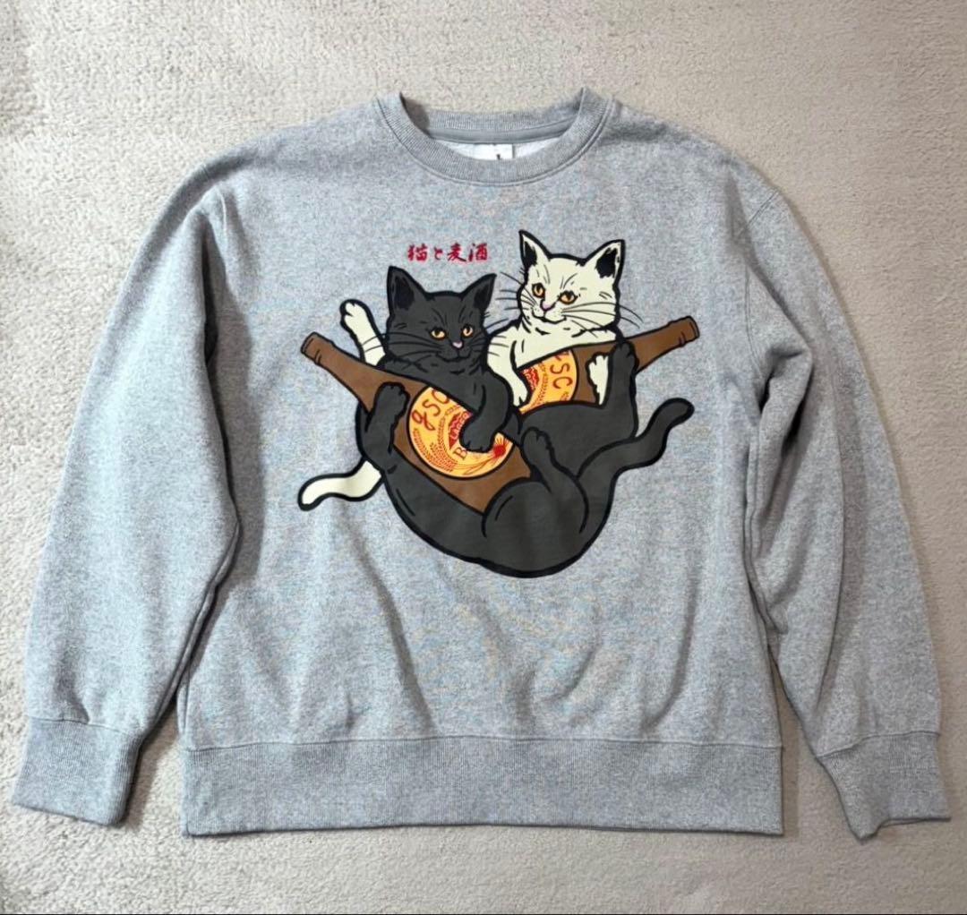 GO SLOW CARAVAN 裏起毛スウェット サイズ1 猫と麦酒 トレーナー