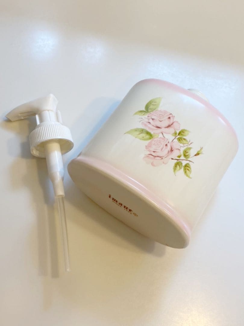 未使用品　イマン　ローションボトル　ダイアナローズ　陶器　アンティーク