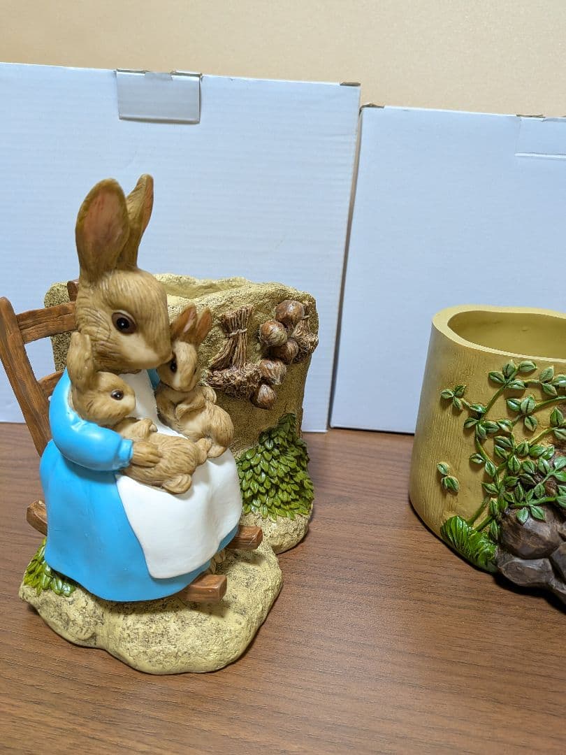 未使用　ピーターラビット　ミセスラビット　プランター　加藤工芸