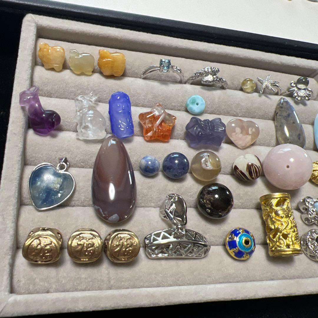 総額3万以上！天然石まとめ売り①パーツやブレスレット　ラリマー3点　カイヤナイト