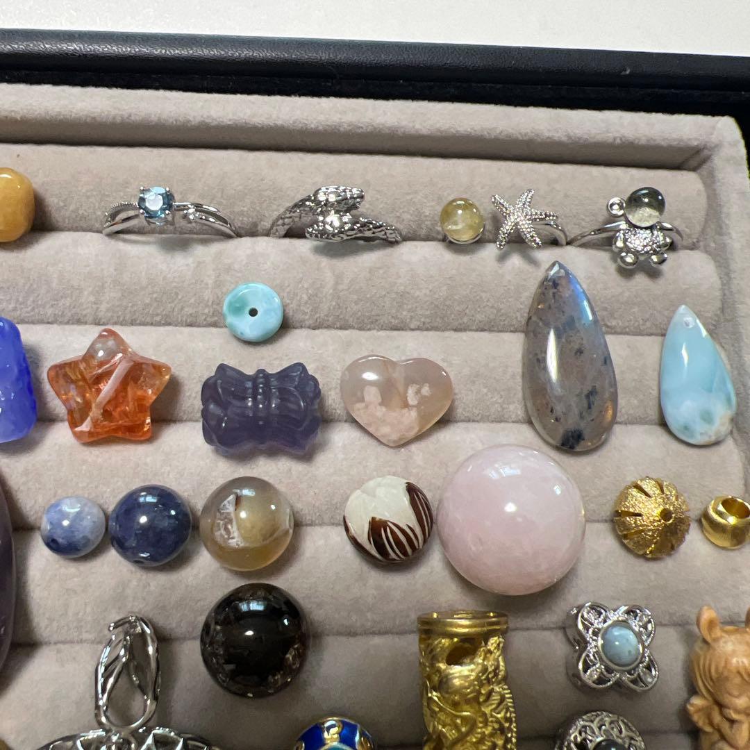 総額3万以上！天然石まとめ売り①パーツやブレスレット　ラリマー3点　カイヤナイト