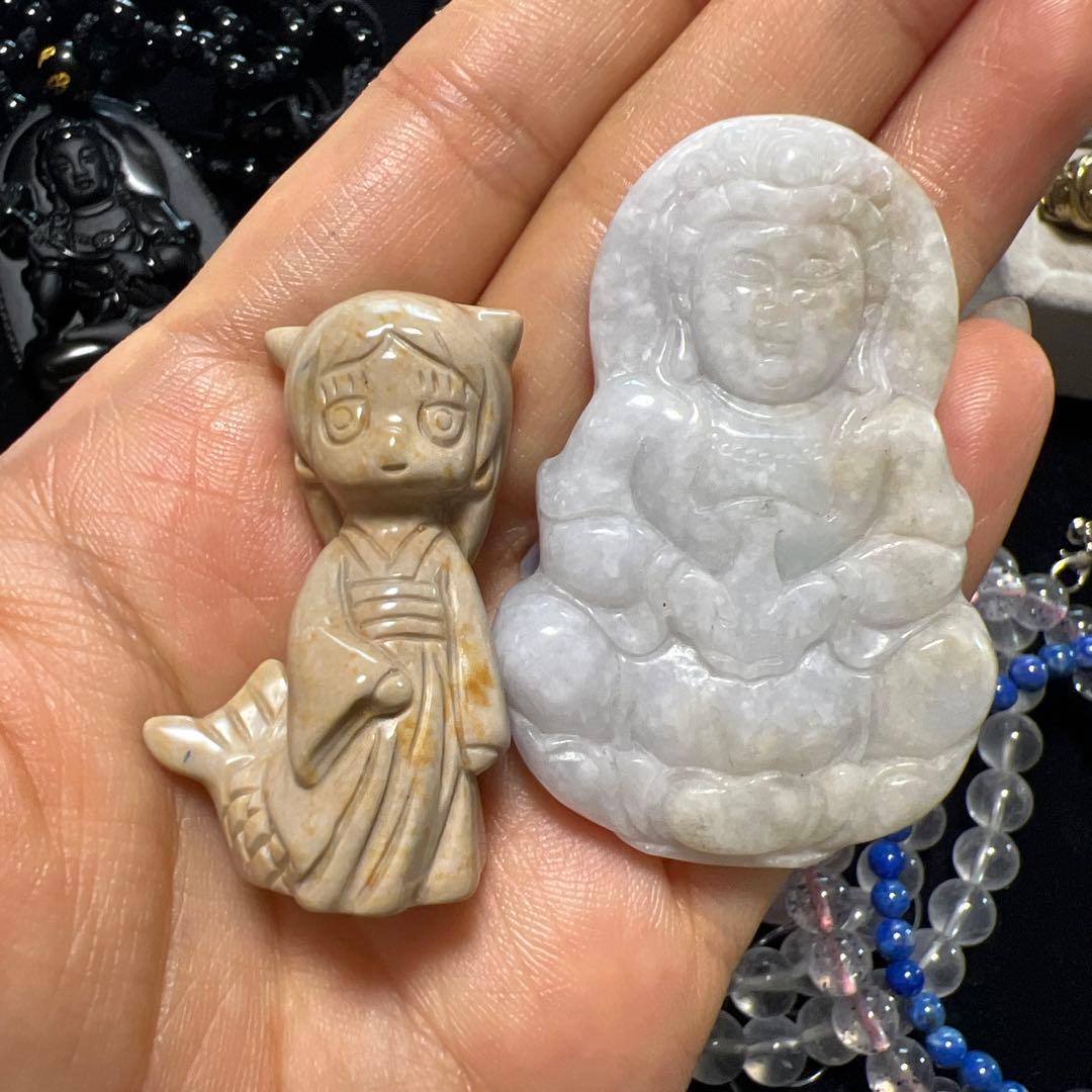 総額3万以上！天然石まとめ売り①パーツやブレスレット　ラリマー3点　カイヤナイト