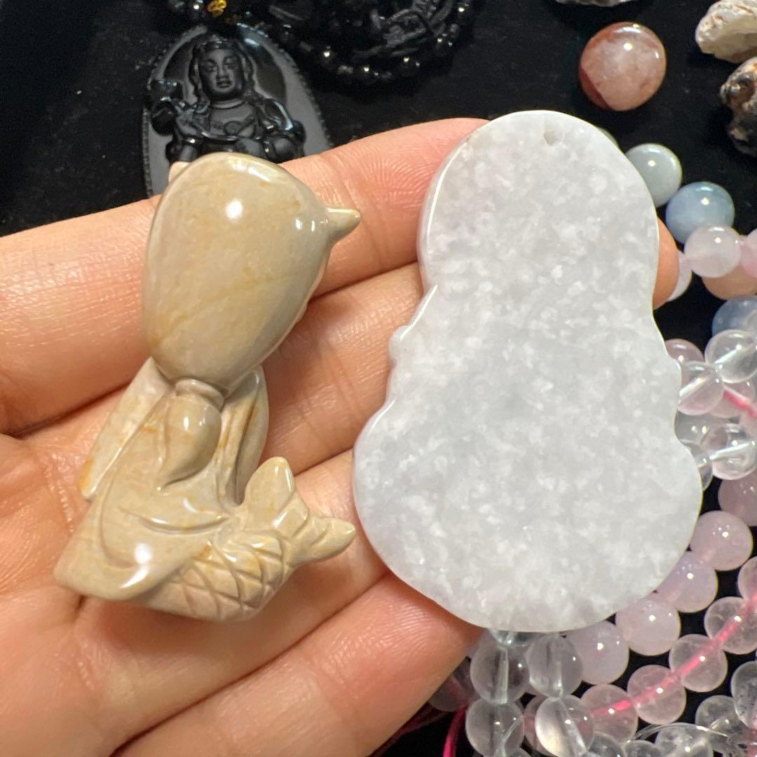 総額3万以上！天然石まとめ売り①パーツやブレスレット　ラリマー3点　カイヤナイト