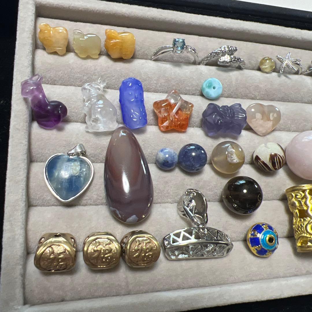 総額3万以上！天然石まとめ売り①パーツやブレスレット　ラリマー3点　カイヤナイト