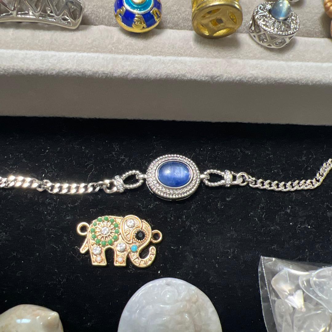 総額3万以上！天然石まとめ売り①パーツやブレスレット　ラリマー3点　カイヤナイト