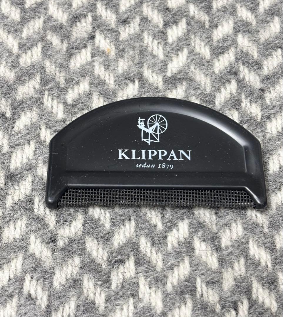 【美品】KLIPPAN クリッパン ウール ブランケット ポルカ グレー
