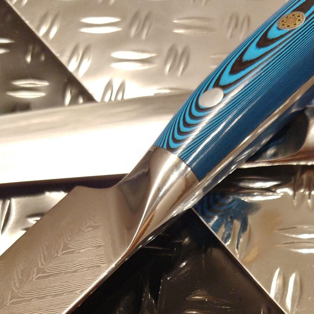 《新作》刺身　包丁　VG10　73層　ダマスカス　筋引き　両刃　柳　包丁