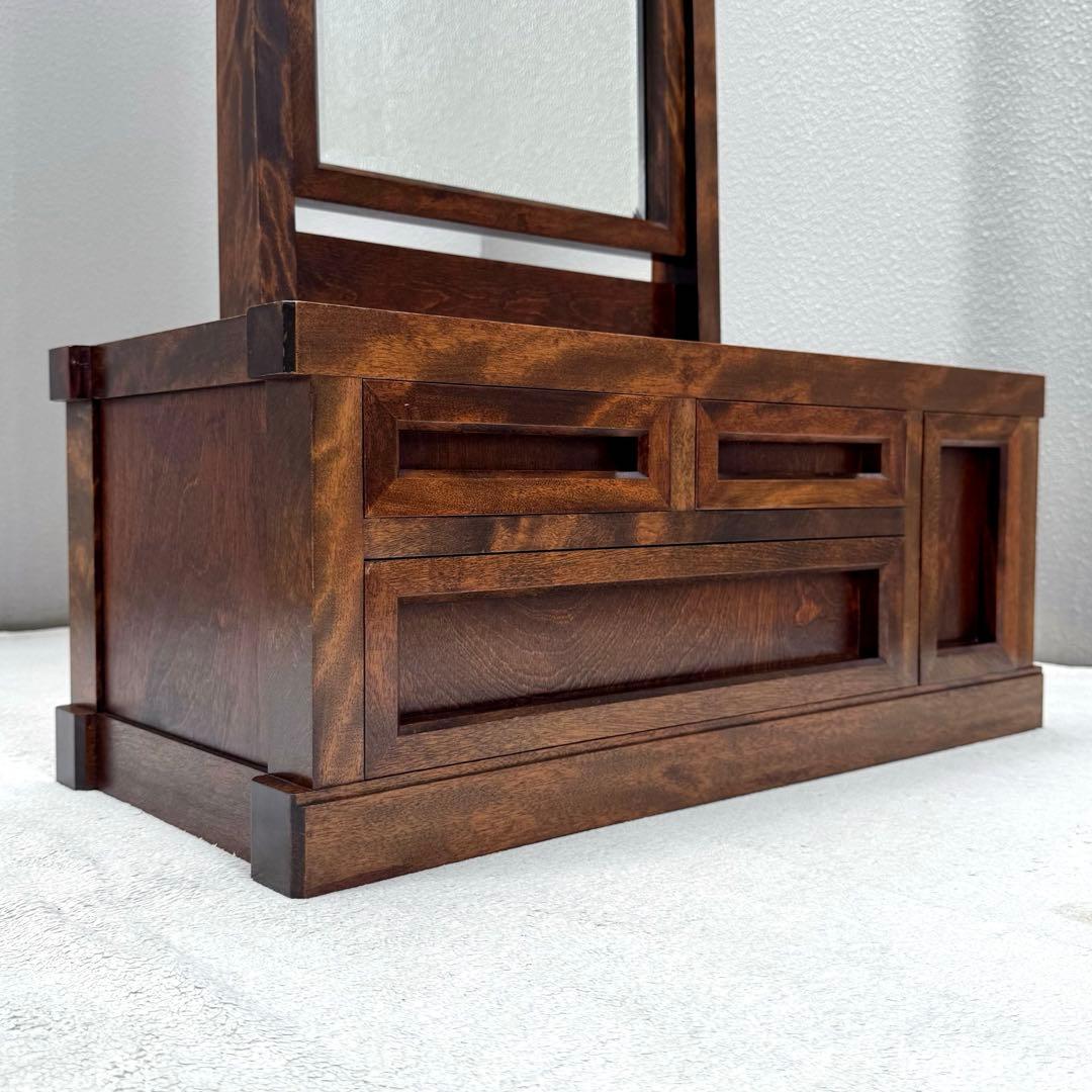 美品✴︎九州民芸 ミズメザクラ 樺材 ドレッサー 鏡台 民芸家具 引出し