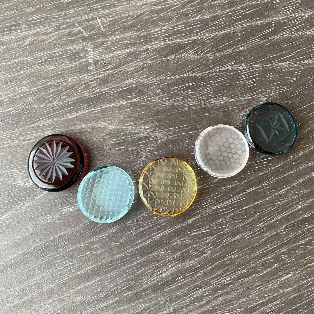 Sghr スガハラ 江戸切子 ガラス 箸置き 5個セット