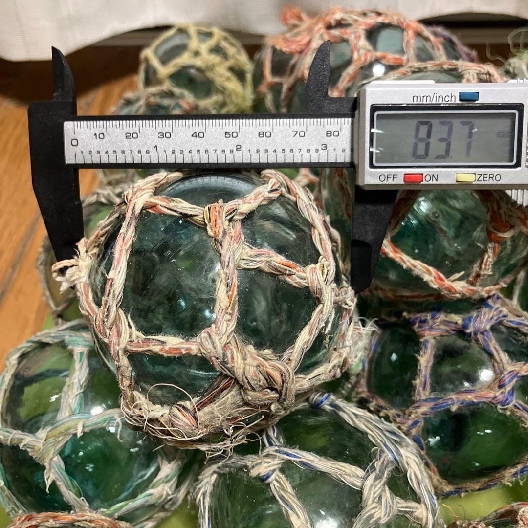 浮き玉 ガラス玉 「川口」の刻印入り 8〜9cm 21個 - メルカリ
