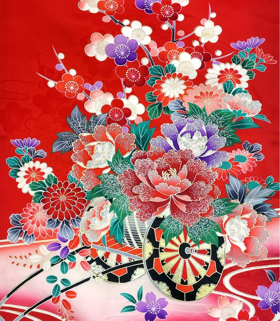 ◎mk-1071　未使用　女の子　七五三　振袖・襦袢セット　1-16