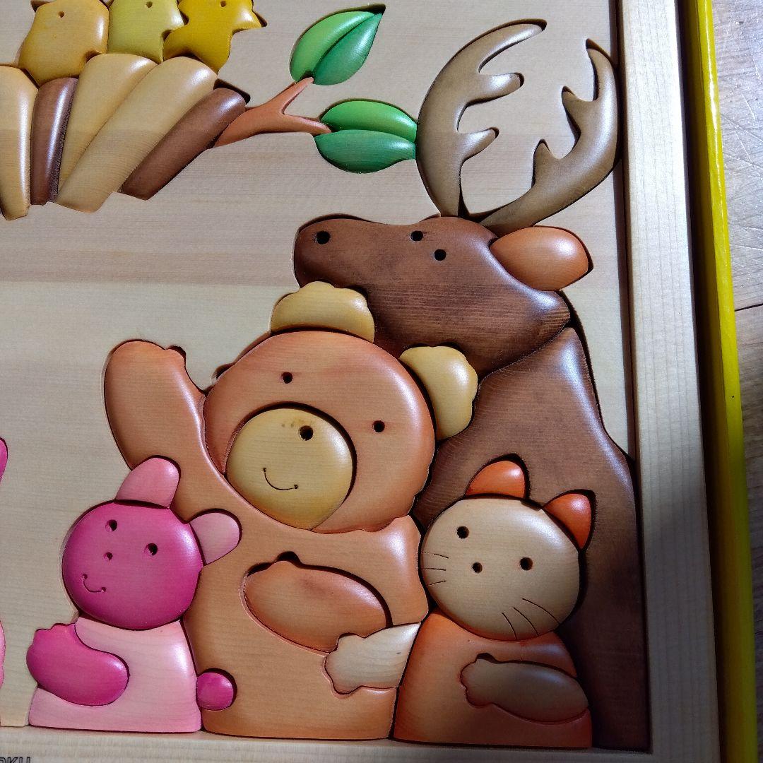 木製動物パズル