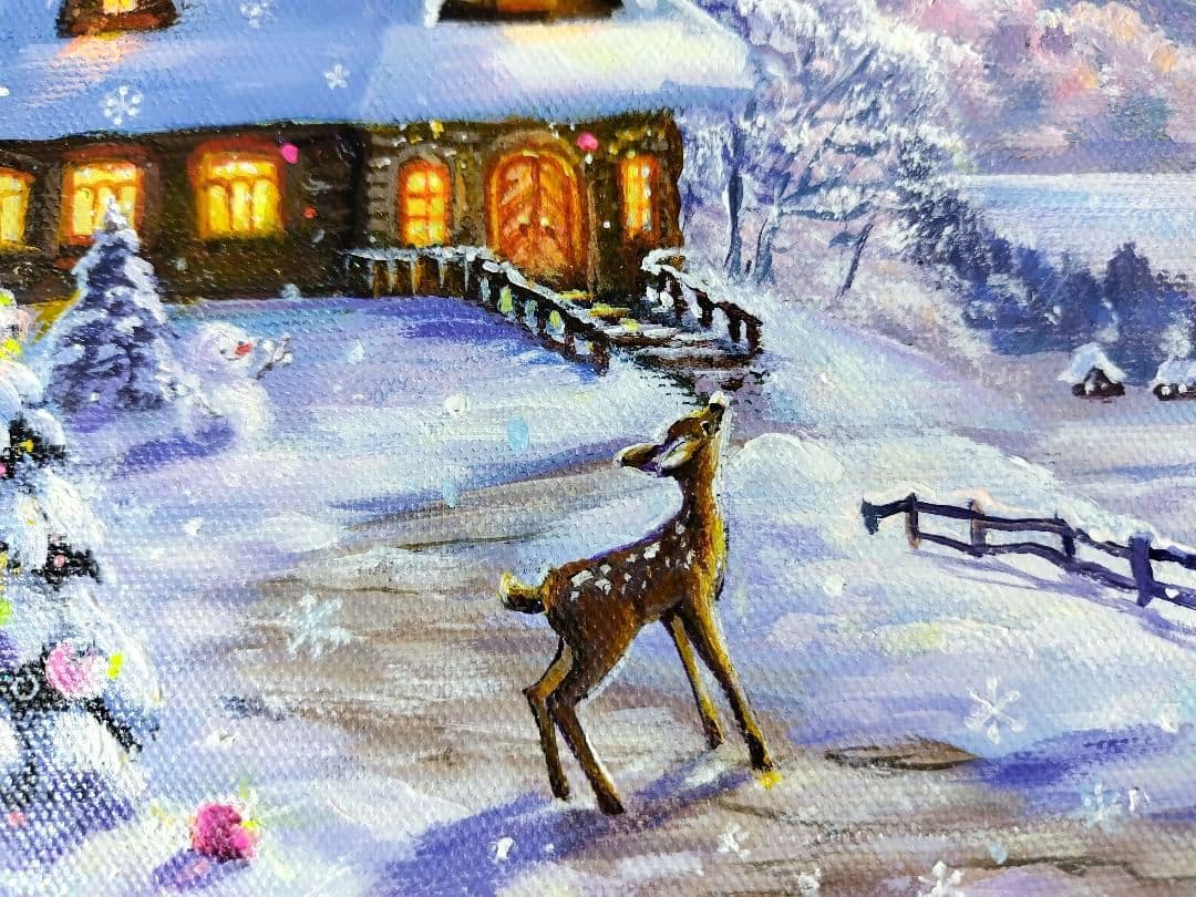 ぷ*あ様 【夜空を眺めて】アクリル画 F3 風景画 絵画 www.cosaga.com