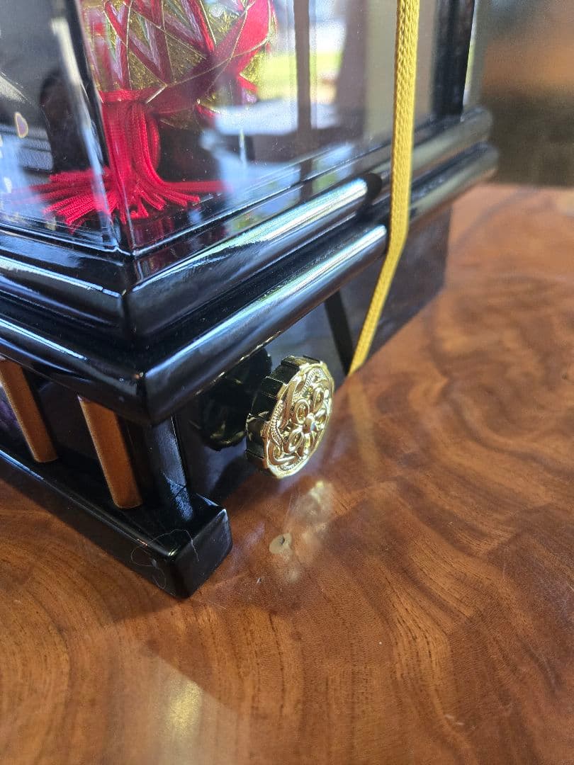 【展示品限り】正月飾り　羽子板　ケース飾り オルゴール付　※閉店セール　H19