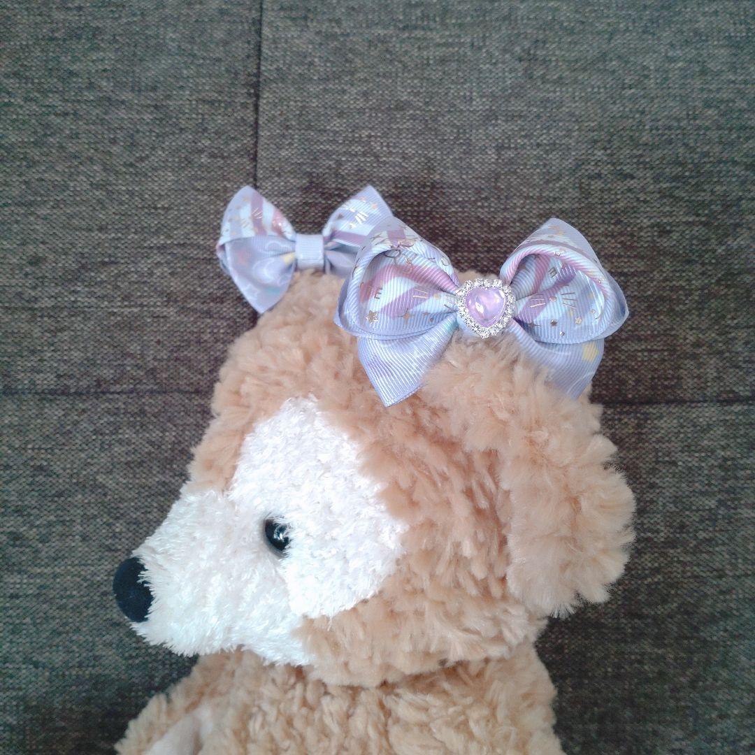 確認 ヘアゴム ヘアリボン ツインテール 1367 キャンディストライプ 猫