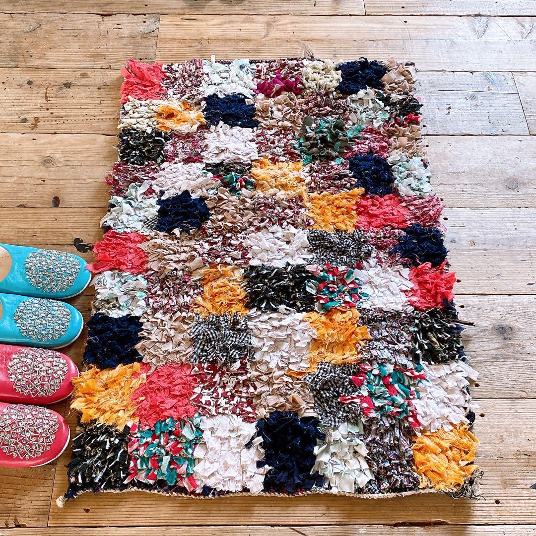 モロッコ ボシャルウィット Boucherouite ラグ カーペット②