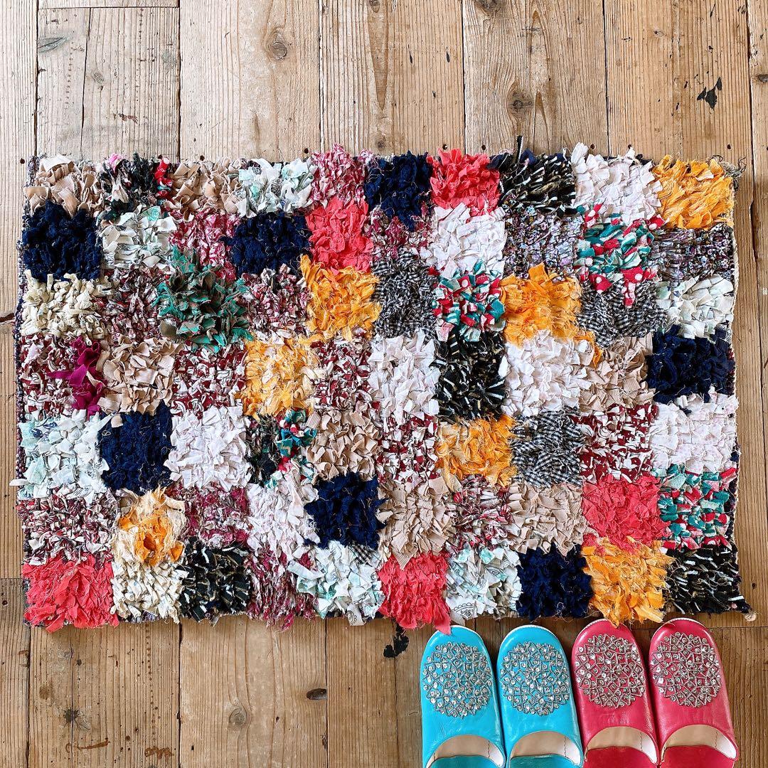 モロッコ ボシャルウィット Boucherouite ラグ カーペット②