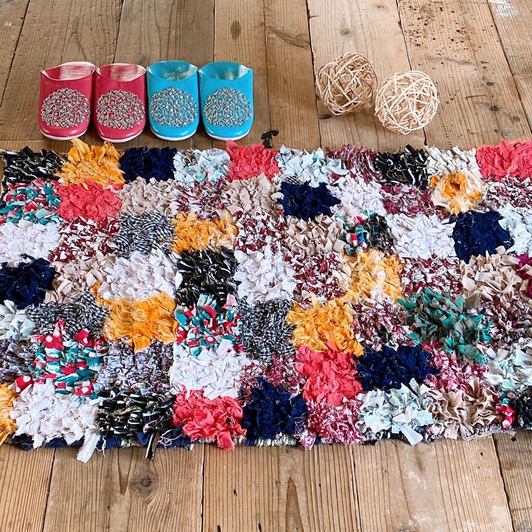 モロッコ ボシャルウィット Boucherouite ラグ カーペット②