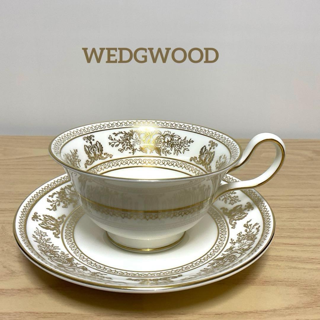 ウェッジウッド コロンビア ゴールド ピオニー カップ＆ソーサー ①