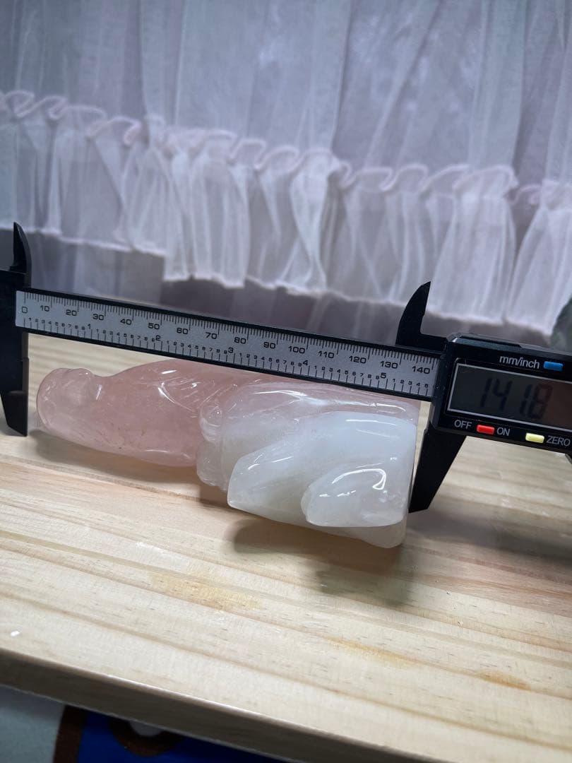 大きい❣️天然水晶 高品質 ローズクォーツ 鳥　手彫リ543g 置物  綺麗