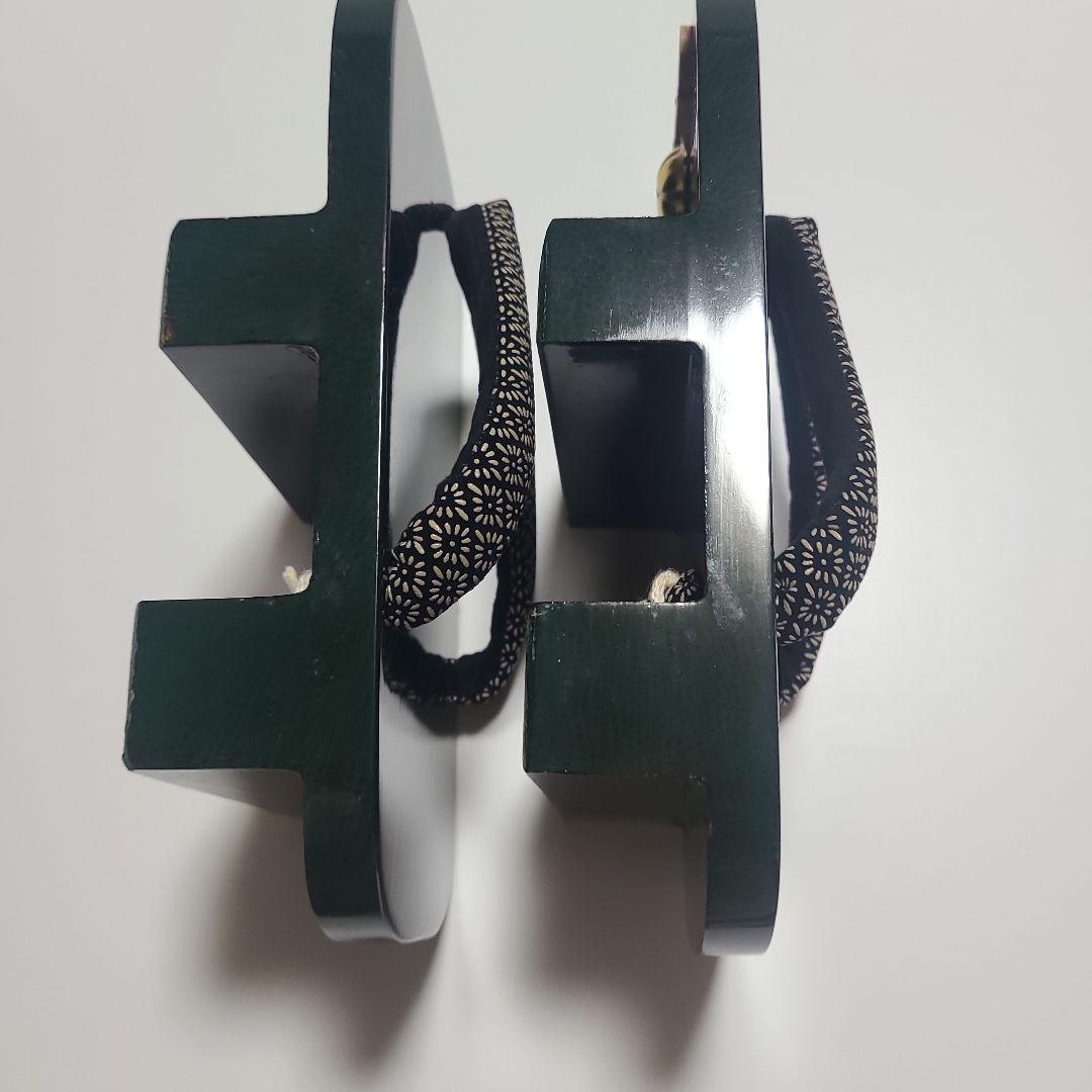 高級下駄 津軽塗 七々子塗 二枚歯 8寸 鼻緒 印伝 菱菊文 男性用 - メルカリ