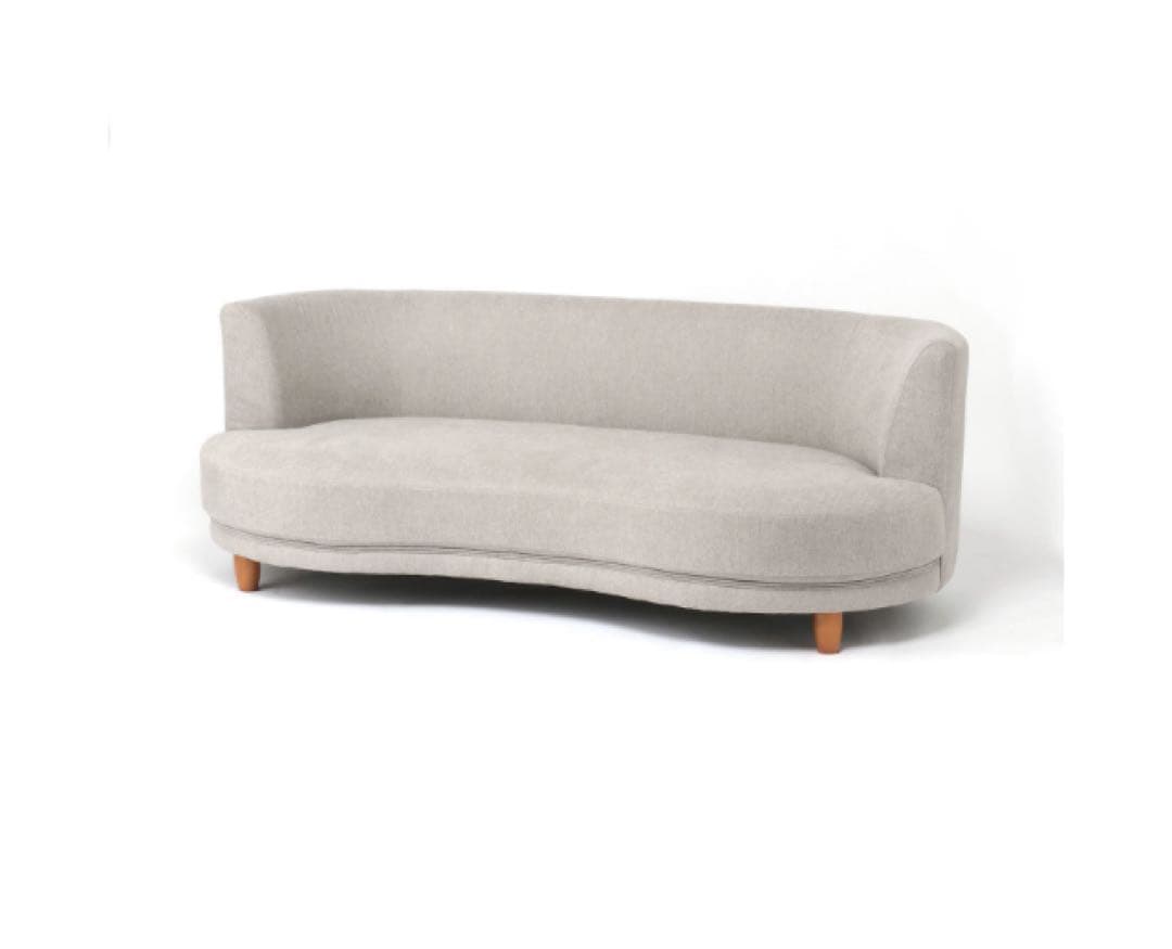 仙台 直接引き取り限定 曲線デザイン　ソファ オットマン付き