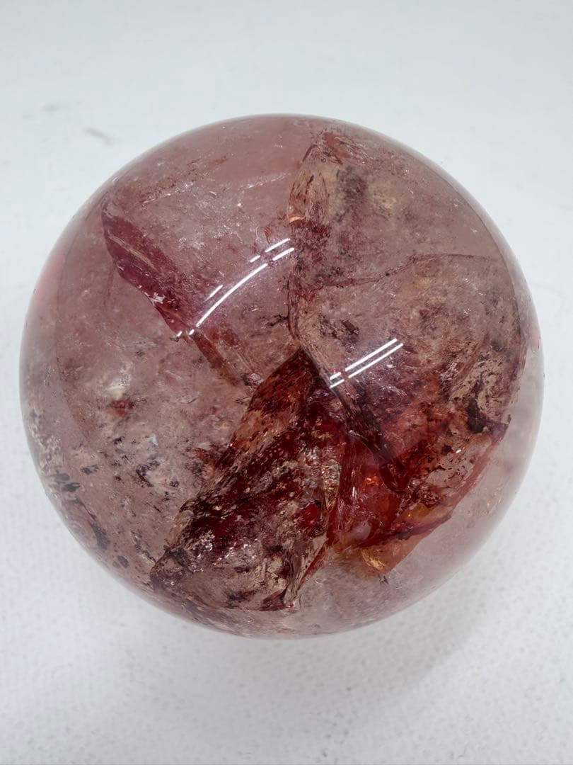 ファイヤークォーツ　スフィア　丸玉　虹　C