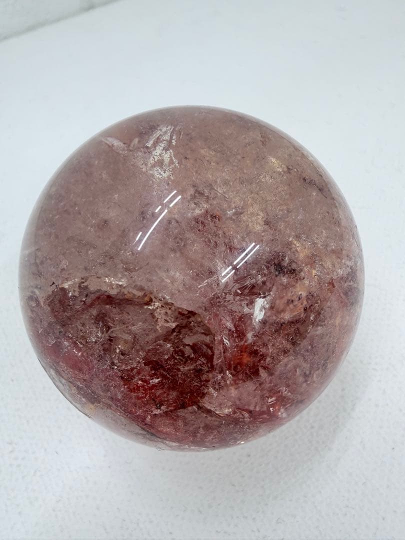 ファイヤークォーツ　スフィア　丸玉　虹　C