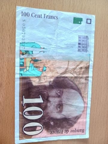 フランス 旧100フラン紙幣 ポール セザンヌ - メルカリ