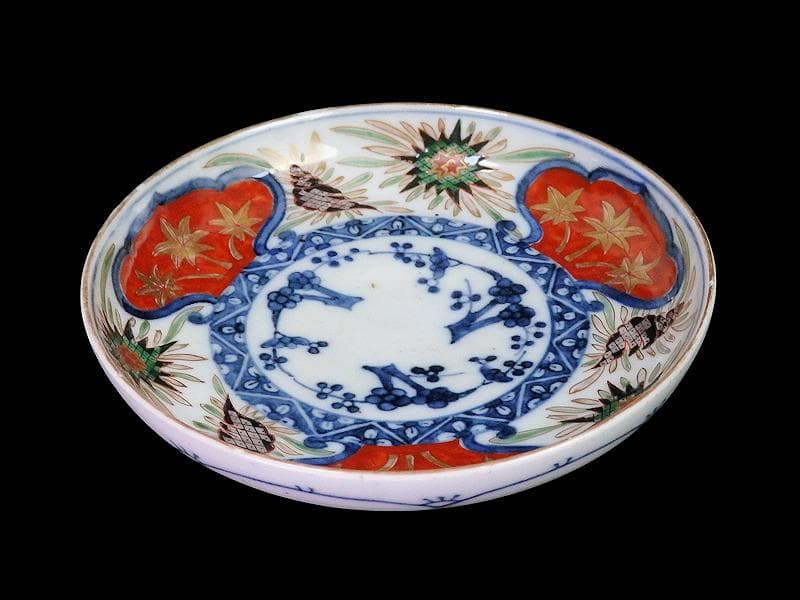 古伊万里 色絵 窓絵 貝の図 4寸皿 5枚 A137AS-CYs - メルカリ